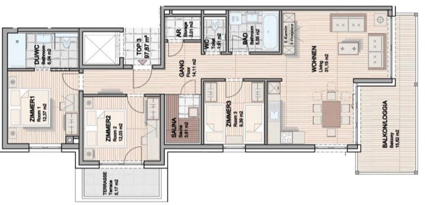 Apartman Fuerth Kaprun Eksteriør bilde